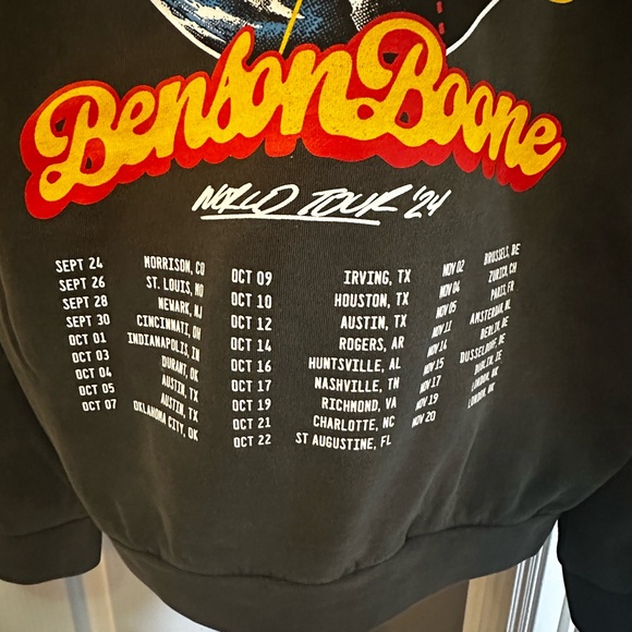 New Benson Boone 2024 Fireworks and rollerblades tour hoodie - Picture 6 of 7